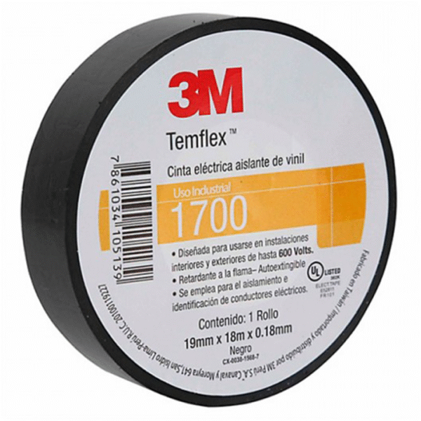 CINTA AISLANTE 3M1700 3/4X18 TEMFLEX