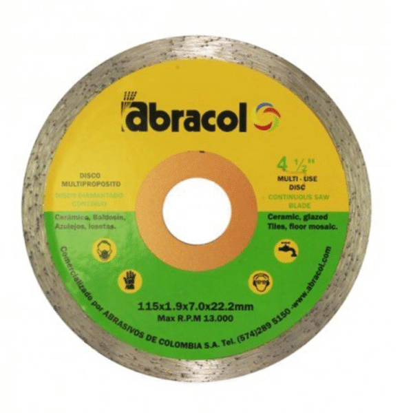 DISCO DIAMANTADO CONTINUO 41/2 ABRACOL