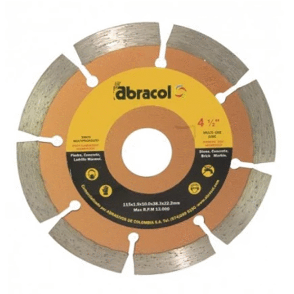 DISCO DIAMANTADO SEGMENTADO 41/2 ABRACOL