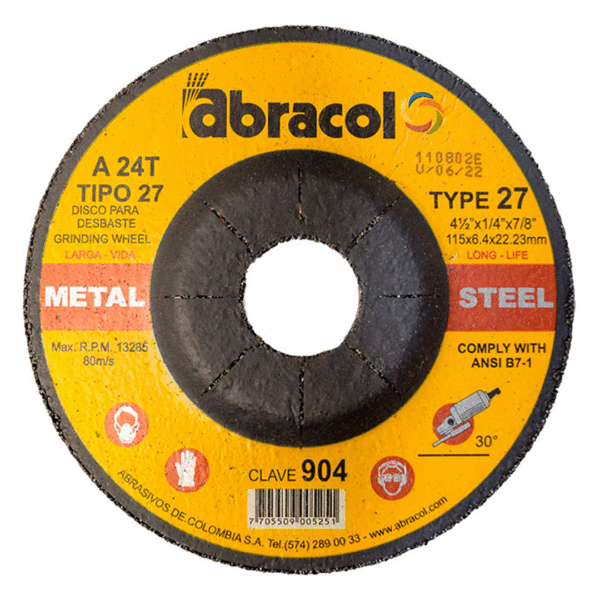 DISCO ABRACOL PULIR MT 41/2 115X6.4 A24T