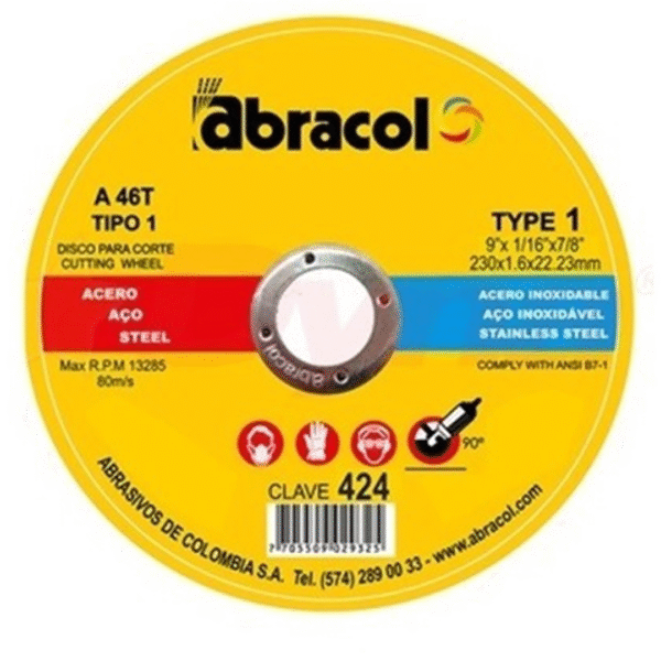 DISCO FINO ABRACOL 9 230x1.6x22.23 A46T
