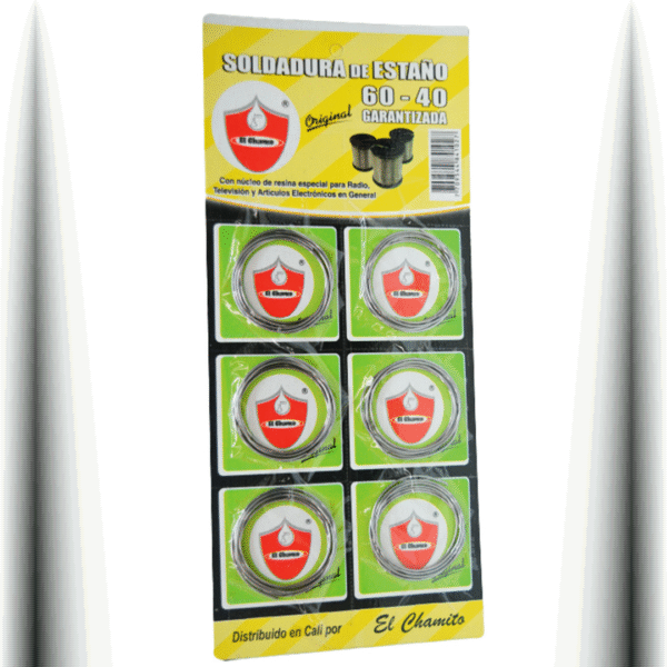 SOLDADURA ESTANO CHAMO DISPLAY X 6 UND.
