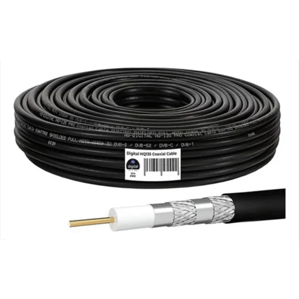 COAXIAL RG-6 X 100 MTS. NEGRO