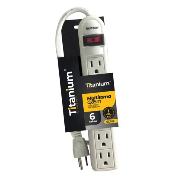 TOMA MULTIPLE 6 SALIDA TITANIUM ECA52