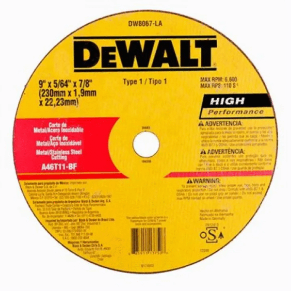 DISCO FINO DEWALT 9 DW8067
