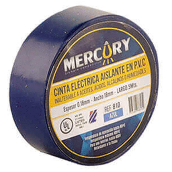 CINTA AISLANTE MERCURY AZUL X 5 MT