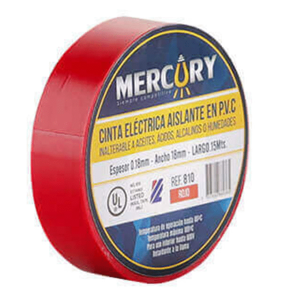 CINTA AISLANTE MERCURY ROJA X 5MT
