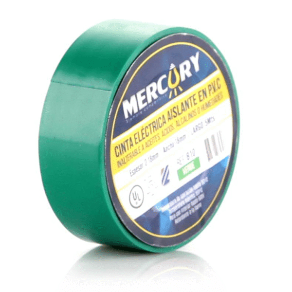 CINTA AISLANTE MERCURY VERDE X 5MT