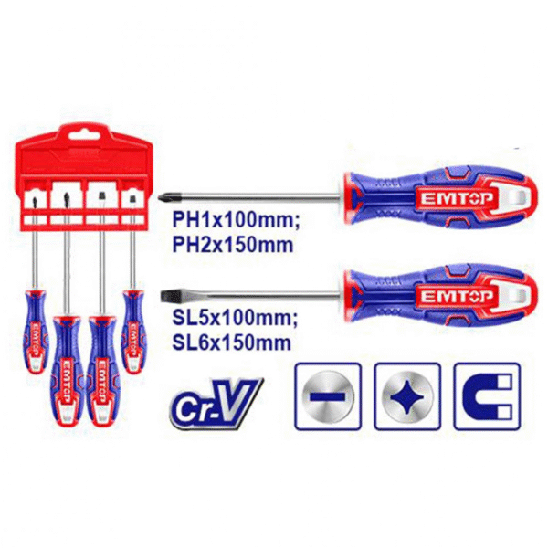 EMTOP DESTORNILLA 4PC ENC/IMAN ESST0402