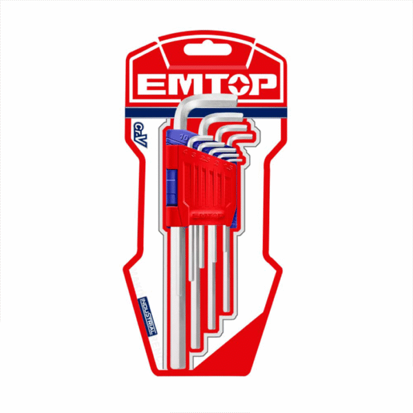 EMTOP LLAVE HEXAGONAL LARGA 9PC EHKY1091