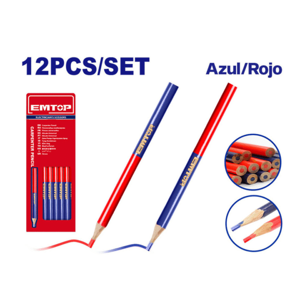 EMTOP LAPIZ BICOLOR OVALA 12PC EMMQ2512