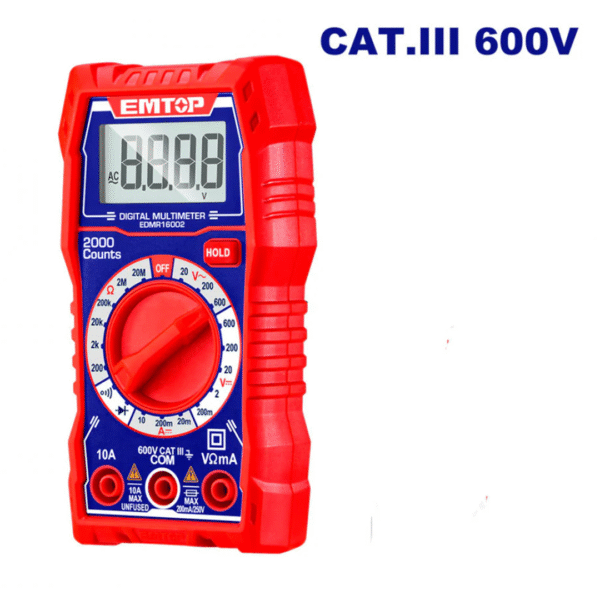 EMTOP MULTIMETRO 2000 DIG 600V EDMR16002