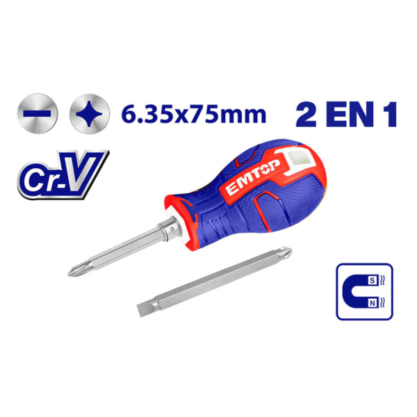 EMTOP DESTORNILLADOR PUNO 2en1 ESDRH0201
