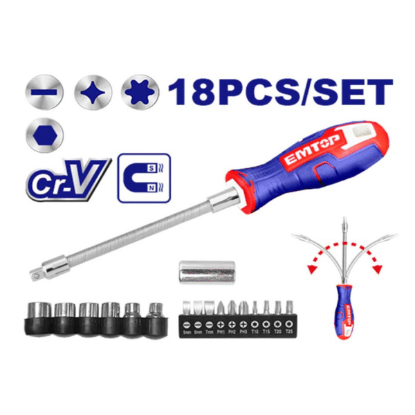 EMTOP DESTORNILLADO FLEXI 18P ESSTFL1802